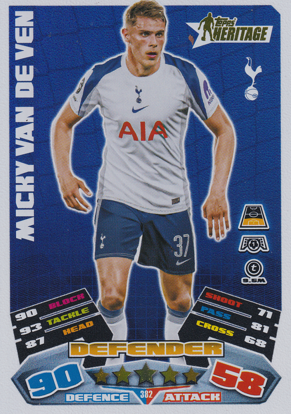 Micky van de Ven - Tottenham Hotspur - Topps Champions League 2025 - Heritage - Nr. 382
