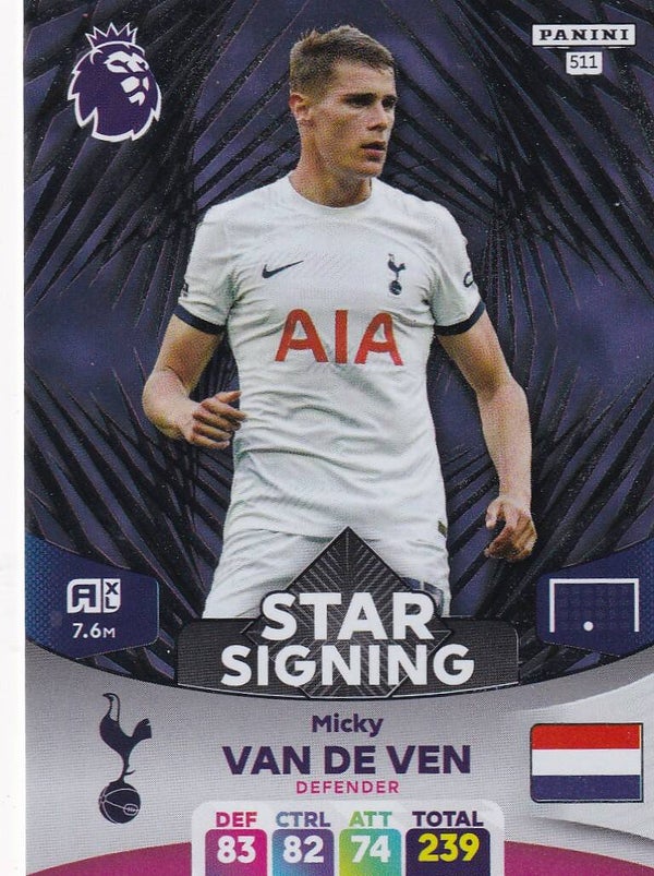 Micky van de Ven - Tottenham Hotspur - Panini Premier League 2024 - Star Signing - Nr. 511