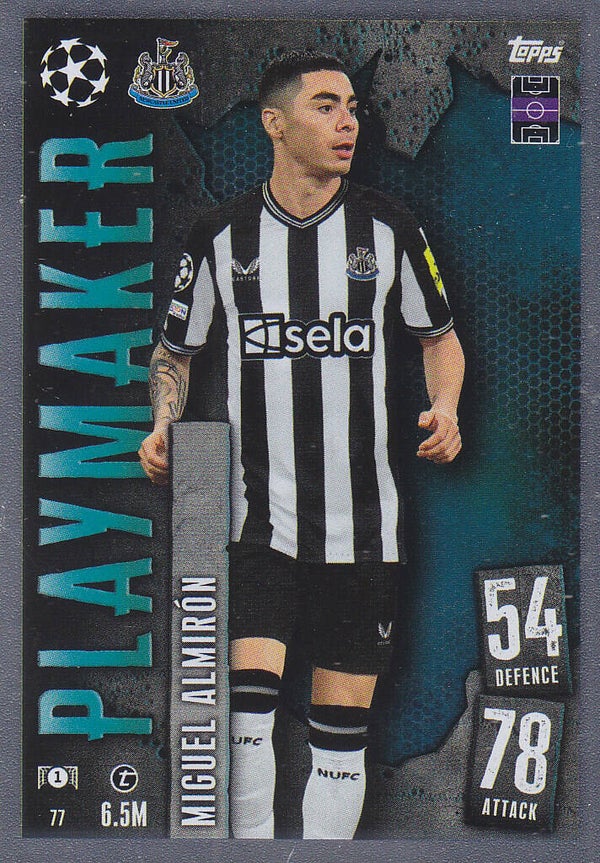 Miguel Almiron / Newcastle United / Topps Champions League 2023 / Playmaker / Nr.77