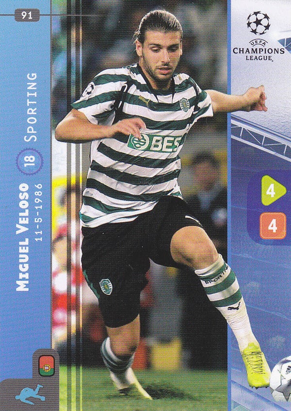 Miguel Veloso Sporting Lissabon Basis Karte Nr.91