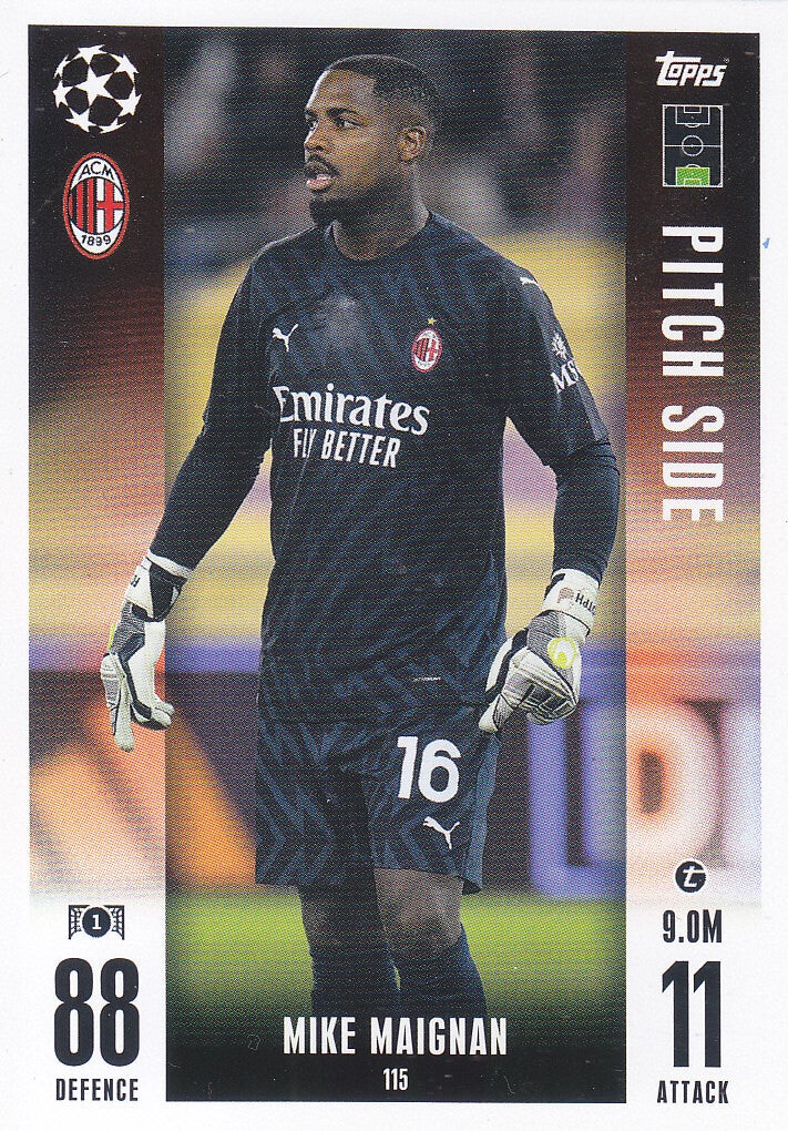 Mike Maignan / AC Mailand / Topps Champion League 2023 Extra / Pitch Side / Nr. 115