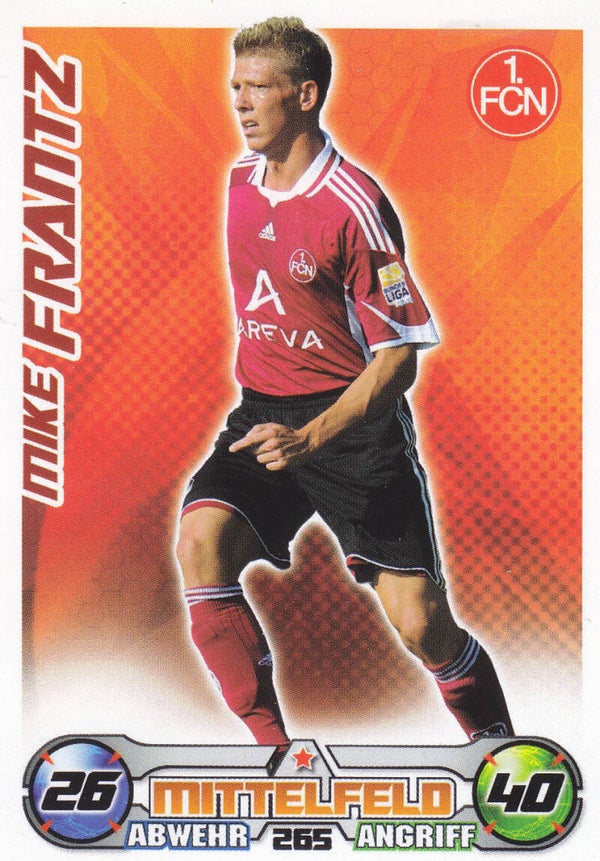 Mike Frantz / 1.FC Nürnberg / Topps Match Attax 2009 / Basis Karte / Nr. 265