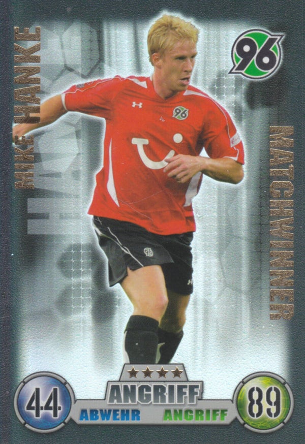 Mike Hanke / Hannover 96 / Topps Match Attax 2008 / Matchwinner / Nr. 351