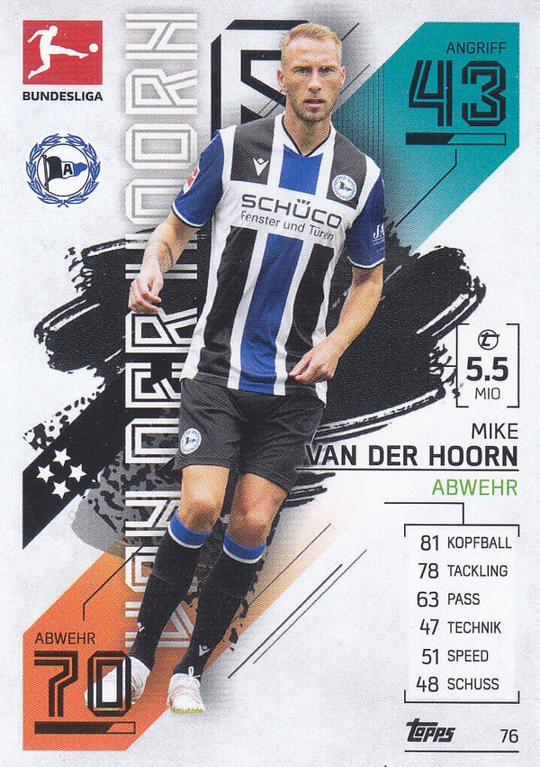 Mike van der Hoorn / Arminia Bielefeld / Topps Match Attax 2021 / Basis Karte / Nr.76