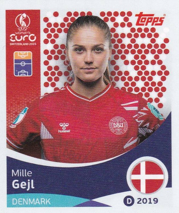 Mille Gejl - Dänemark - Topps Frauen EM 2025 - Basis Bild - Nr. 219