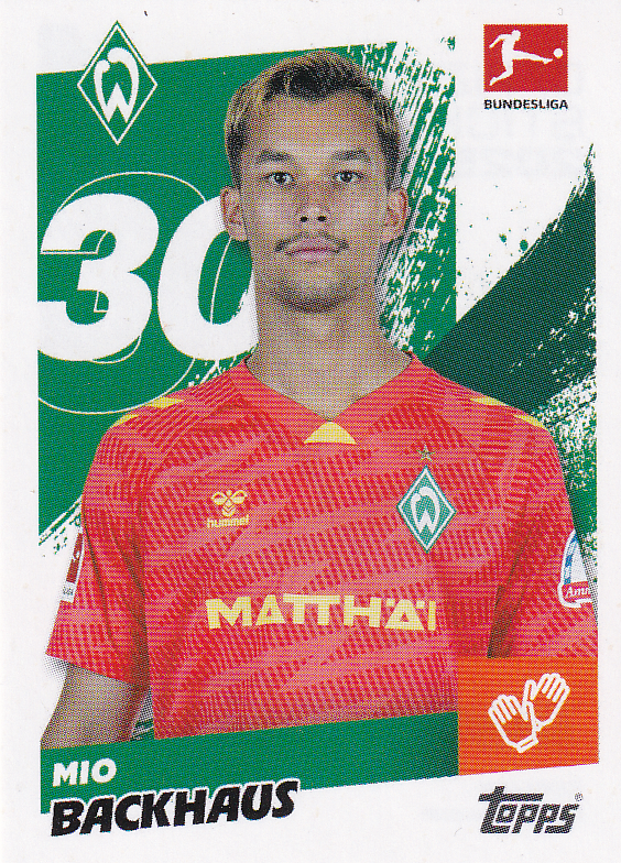 Mio Backhaus - SV Werder Bremen - Topps Bundesliga 2025 - Basis Bild - Nr. 42