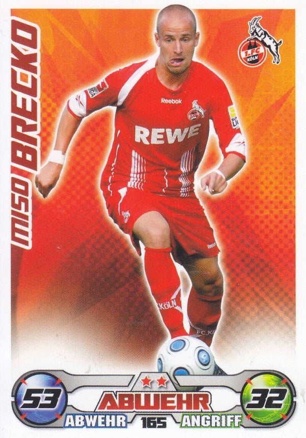 Miso Brecko / 1.FC Köln / Topps Match Attax 2009 / Basis Karte / Nr. 165