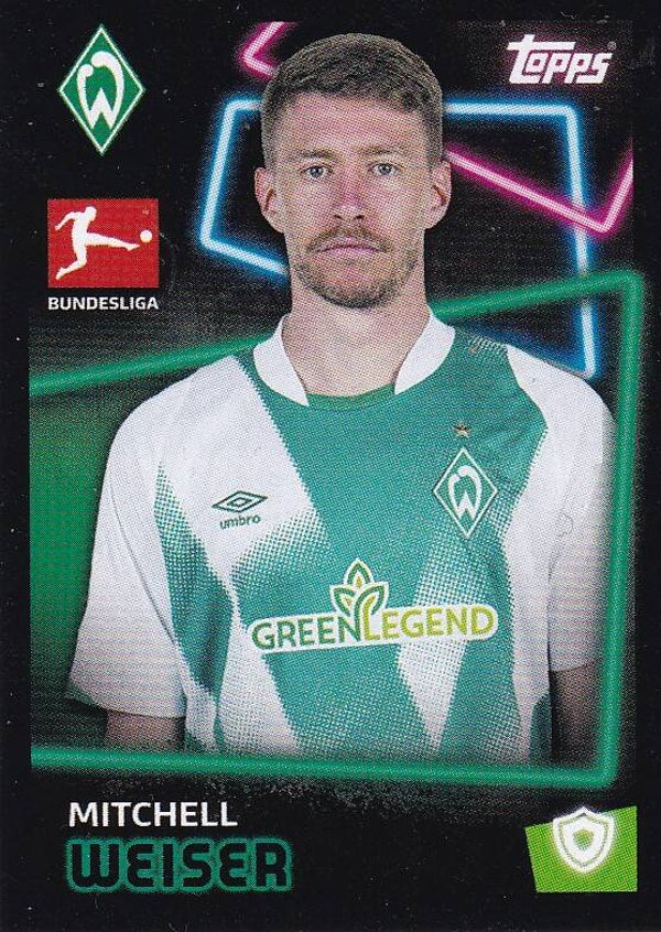 Mitchell Weiser / SV Werder Bremen / Topps Bundesliga 2022 / Basis Bild / Nr. 104