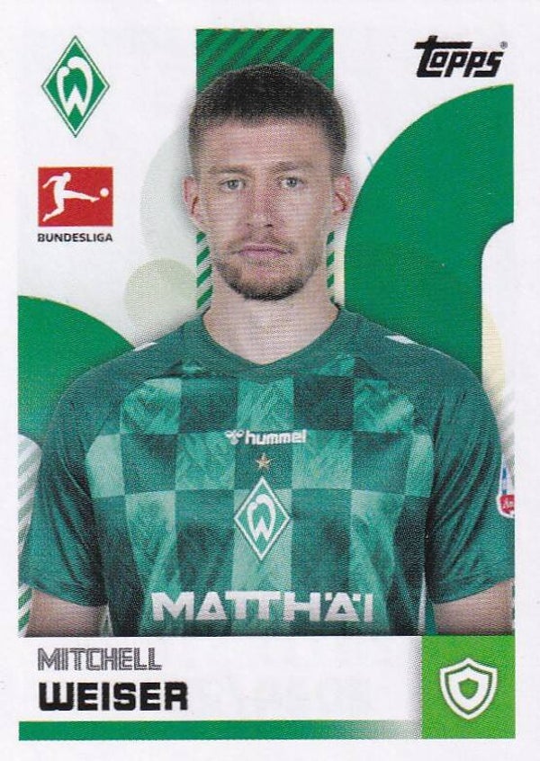 Mitchell Weiser / SV Werder Bremen / Topps Bundesliga 2024 / Basis Bild / Nr. 83