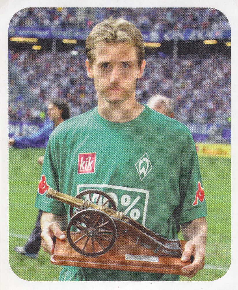 Miroslav Klose / SV Werder Bremen / Panini Bundesliga 2006 / Torschützenkönig / Nr.3