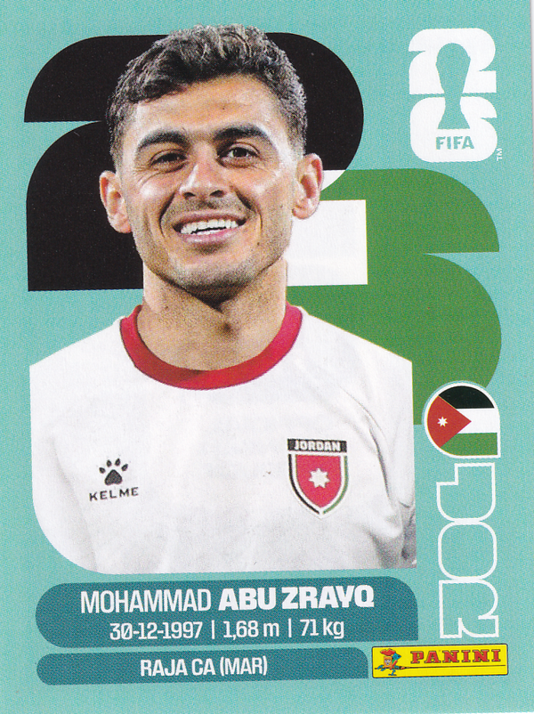 Mohammad Abu Zrayq - Jordanien - Panini WM 2026 - Basis Bild - JOR19
