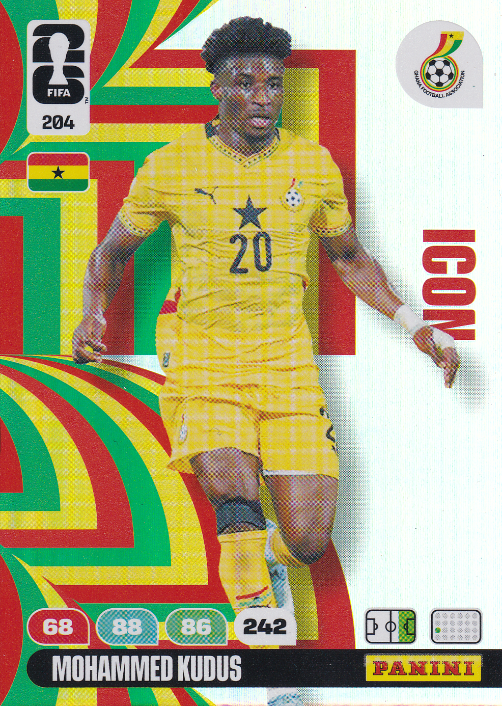 Mohammed Kudus - Ghana - Panini WM 2026 - Icon - Nr. 204