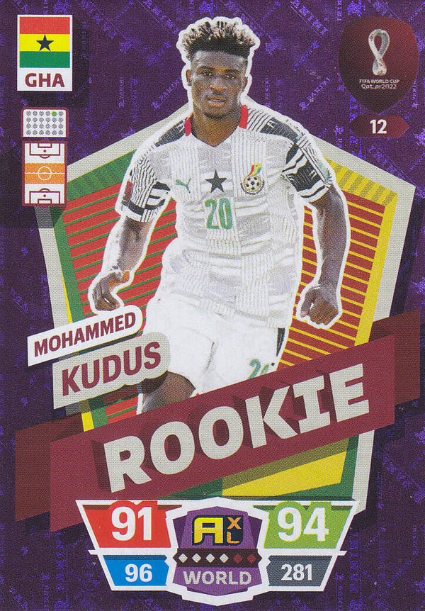Mohammed Kudus / Ghana / Panini WM 2022 / Rookie Karte / Nr.12
