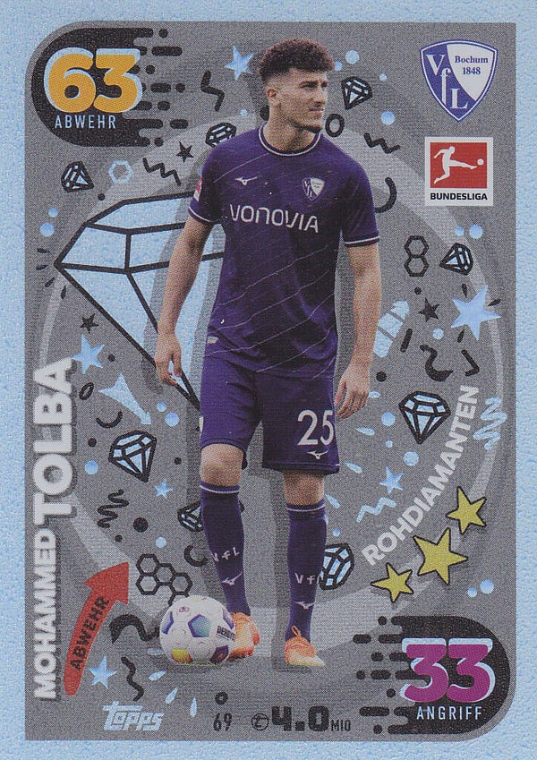 Mohammed Tolba / VFL Bochum / Topps Match Attax 2023 /  Rohdiamanten / Nr.69