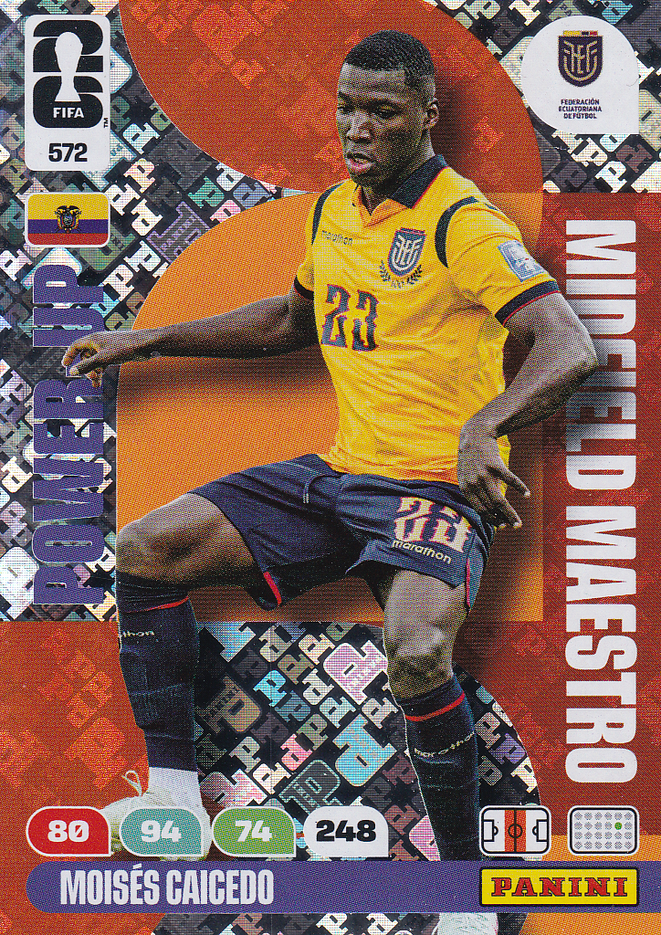 Moises Caicedo - Ecuador - Panini WM 2026 - Power Up - Midfield Maestro - Nr. 572