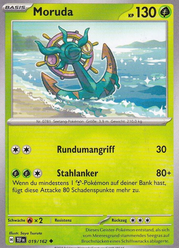 Moruda / Pokemon / Gewalten der Zeit 2024 / Basis Karte / Nr. 019/162