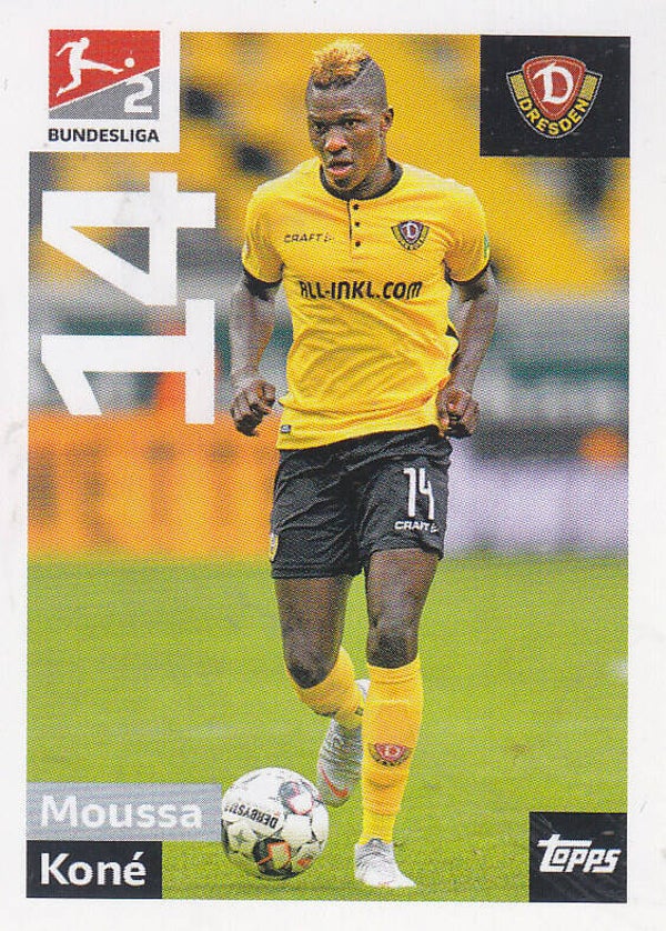 Moussa Kone / Dynamo Dresden / Topps Bundesliga 2018 / Spielszene - Nr.282