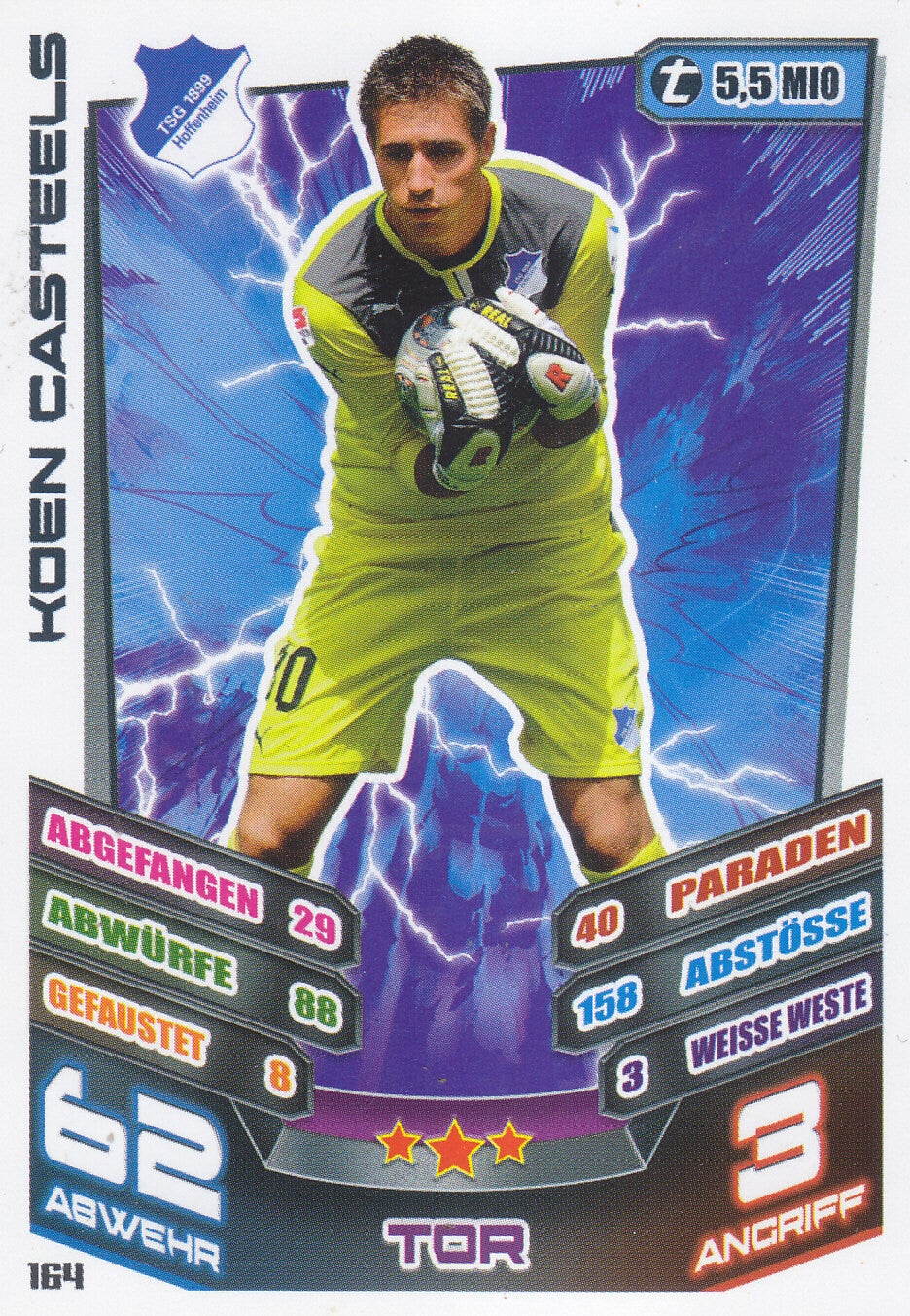 Koen Casteels TSG Hoffenheim Basis Karte Nr.164