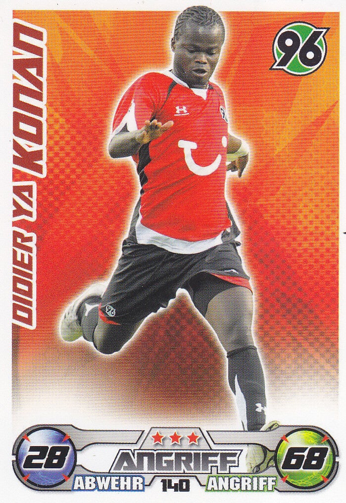 Didier Ya Konan - Hannover 96 - Topps Match Attax 2009 - Basis Karte - Nr. 140