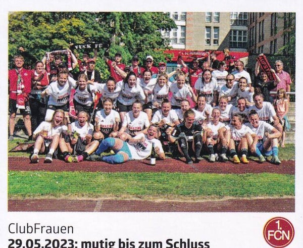 29.05.2023: mutig bis zum Schluss - Panini 125 Jahre 1.FC Nürnberg - Club Frauen -  Nr. 54