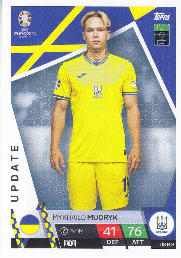 Mykhailo Mudryk / Ukraine / Topps EM 2024 / Update Karte / Nr. UKR 8