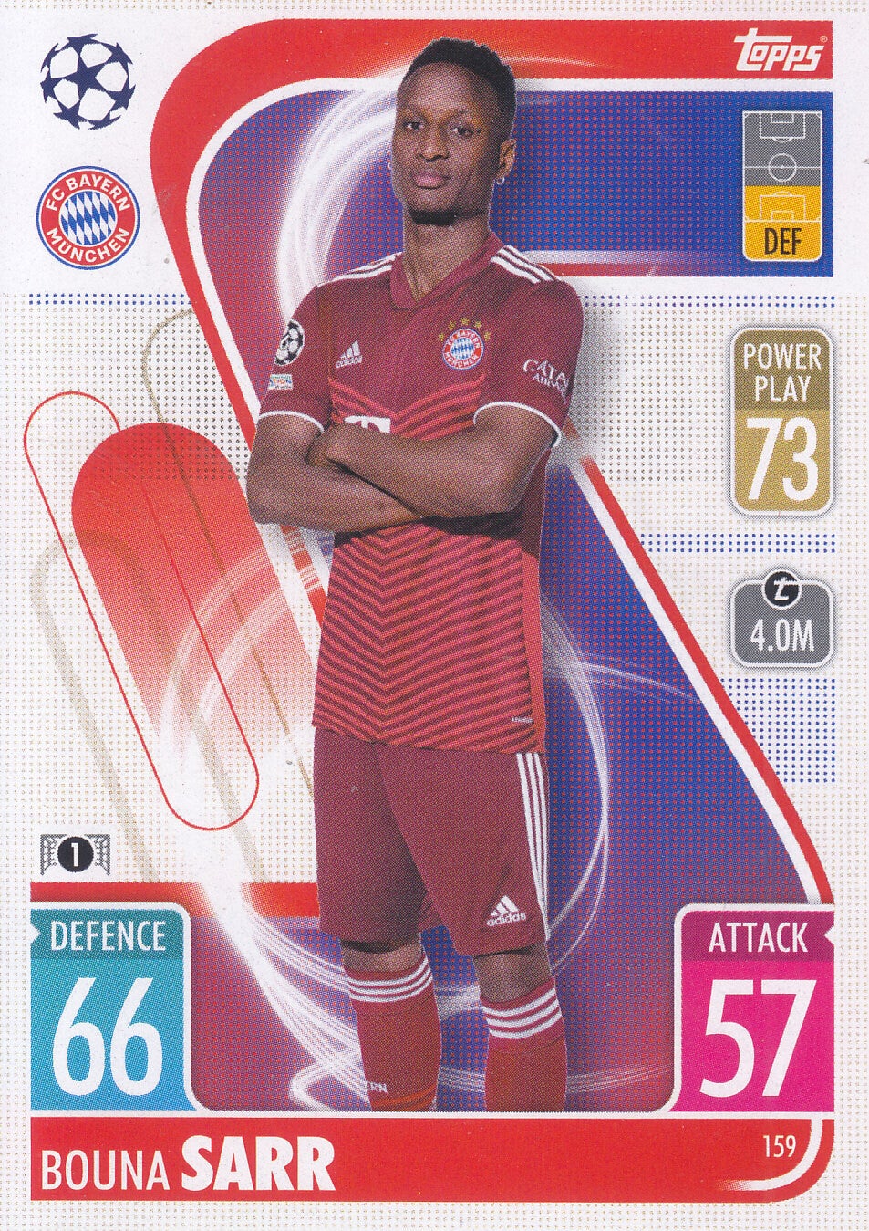 Bouna Sarr / FC Bayern München / Topps Champions League 2021 / Basis Karte / Nr. 159