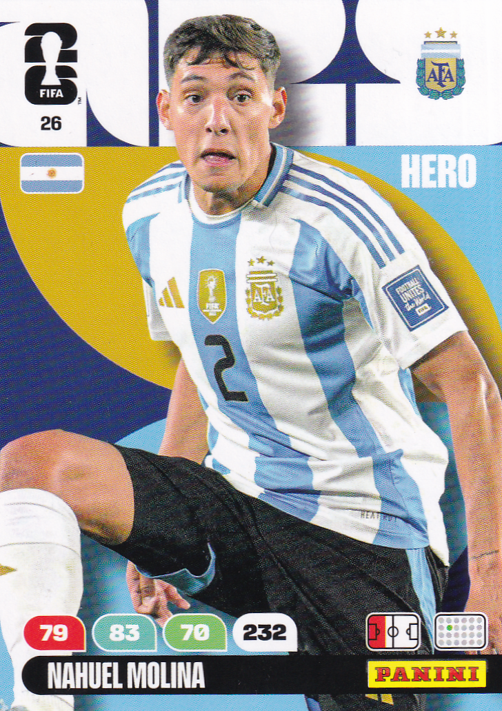 Nahuel Molina - Argentinien - Panini WM 2026 - Hero - Nr. 26