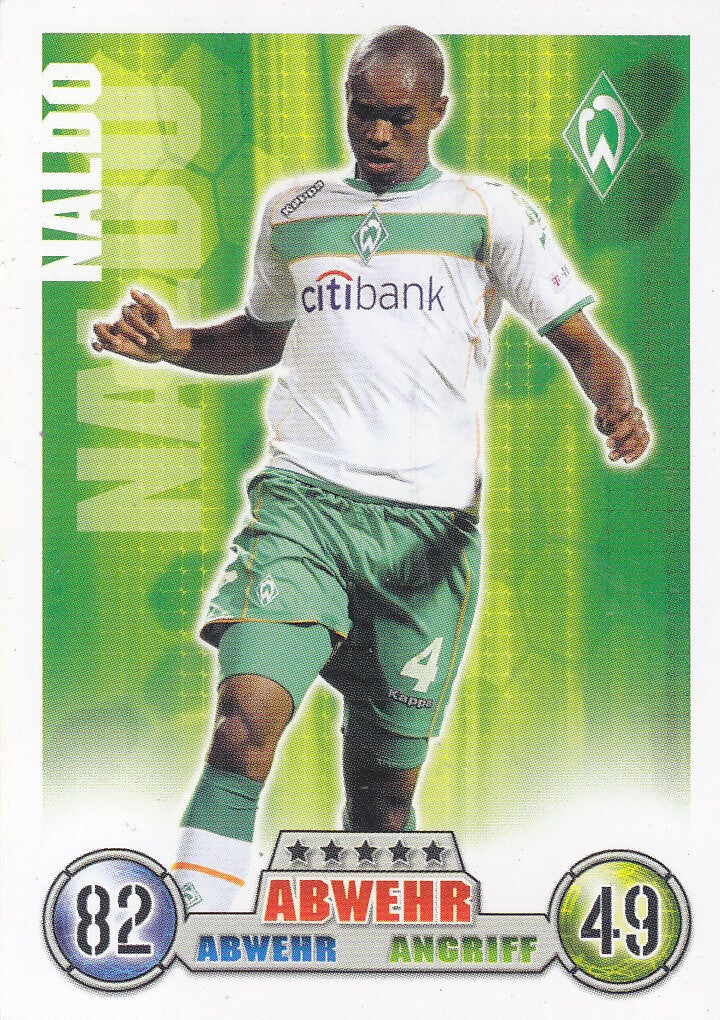 Naldo / SV Werder Bremen / Topps Match Attax 2008 / Basis Karte / Nr. 57