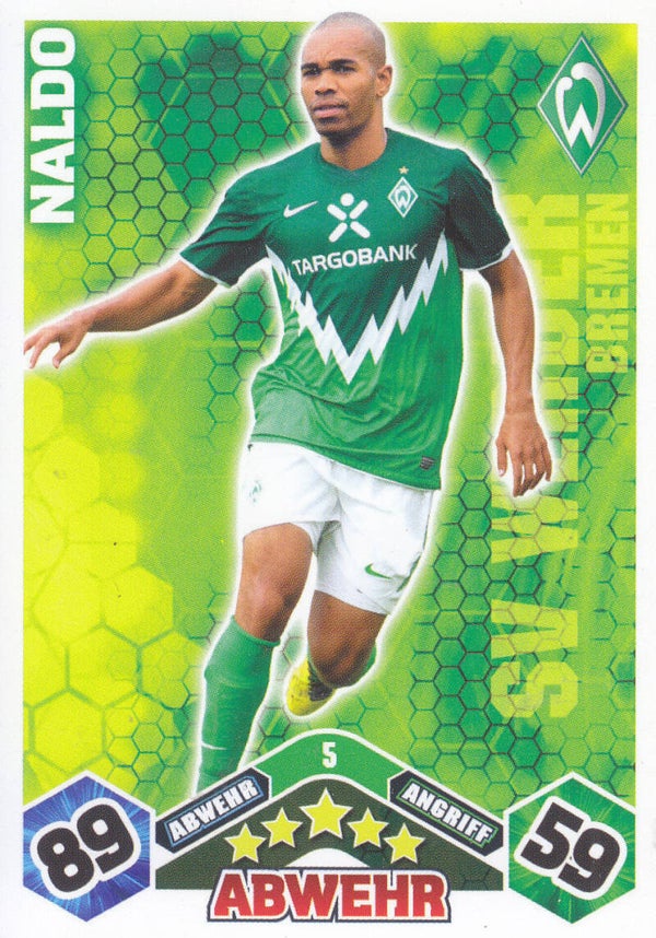 Naldo / SV Werder Bremen / Topps Match Attax 2010 / Basis Karte / Nr. 5