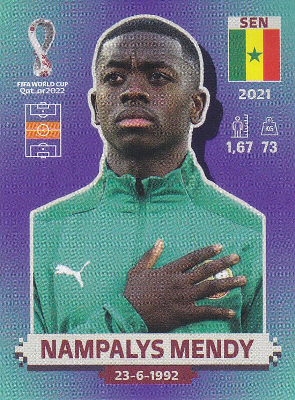 Nampalys Mendy / Senegal / Panini WM 2022 / Basis Bild / Nr. SEN15