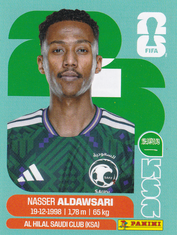 Nasser Aldawsari - Saudi Arabien - Panini WM 2026 - Basis Bild - KSA12