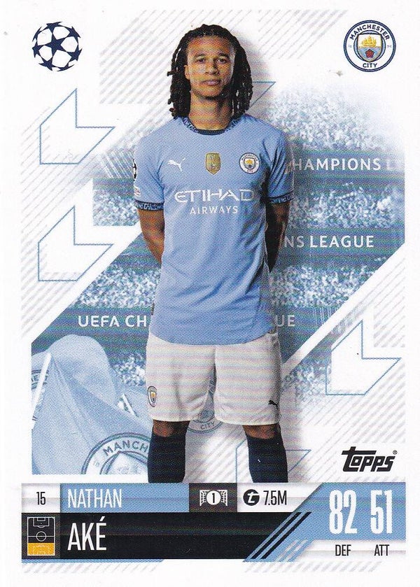 Nathan Ake / Manchester City / Topps Champions League 2024 / Basis Karte / Nr. 15