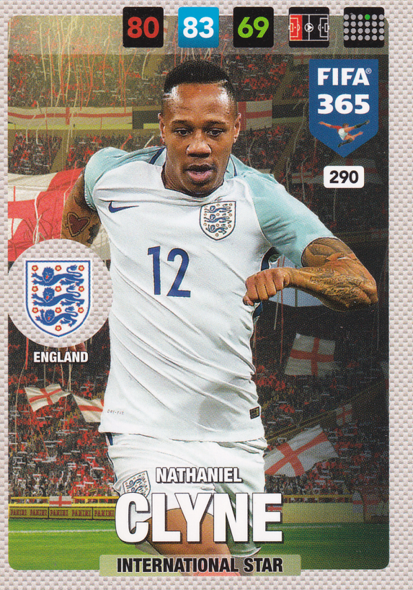Nathaniel Clyne - England - Panini Fifa 365 Jahr 2017 - International Star - Nr.290