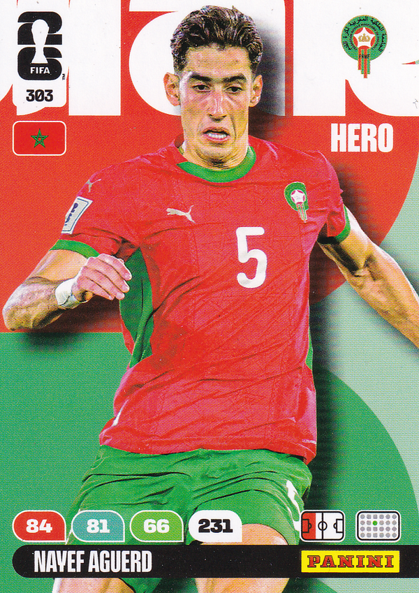 Nayef Aguerd - Marokko - Panini WM 2026 - Hero - Nr. 303