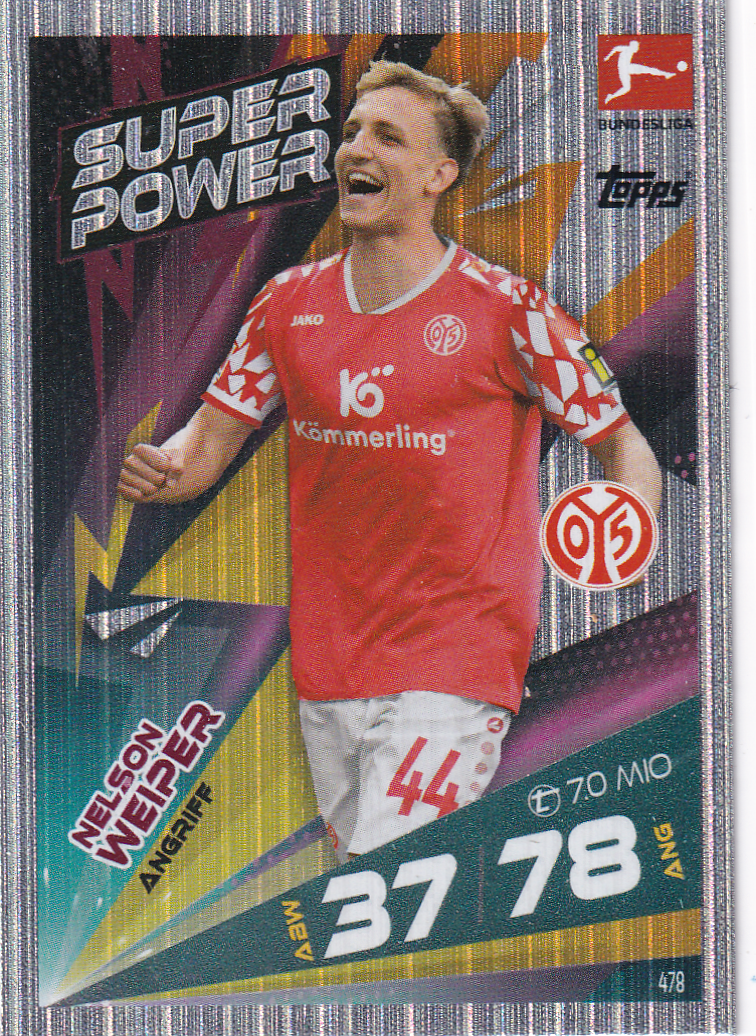 Nelson Weiper - 1.FSV Mainz 05 - Topps Match Attax 2025 - Super Power - Nr. 478