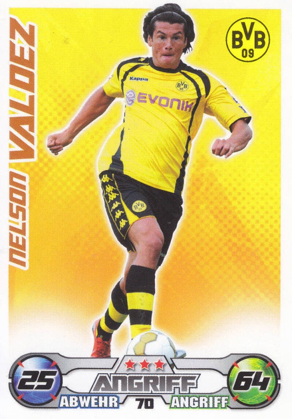 Nelson Valdez / Borussia Dortmund / Topps Match Attax 2009 / Basis Karte / Nr. 70