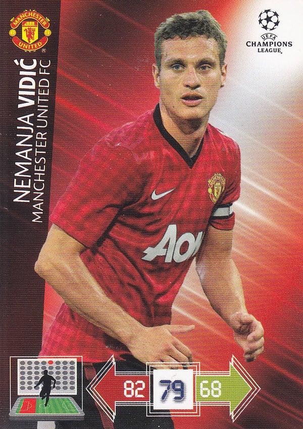 Nemanja Vidic / Manchester United / Panini Champions League 2012 / Basis Karte / Nr. 139