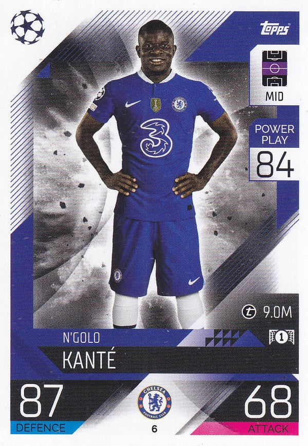 N'Golo Kante / FC Chelsea / Topps Champions League 2022 / Basis Karte / Nr. 6