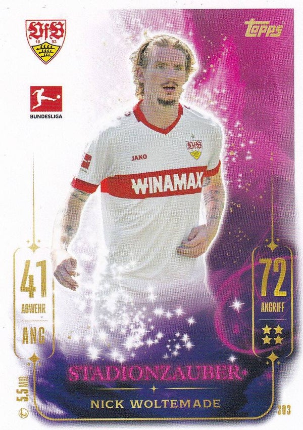 Nick Woltemade / VFB Stuttgart / Topps Match Attax 2024 / Stadionzauber / Nr. 303