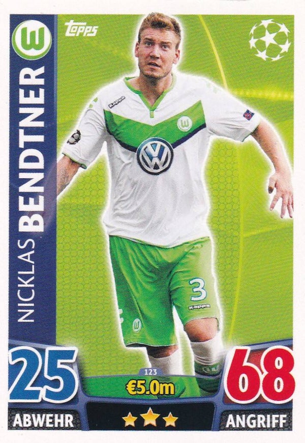 Nicklas Bendtner / VFL Wolfsburg / Topps Champions League 2015 / Basis Karte / Nr. 123