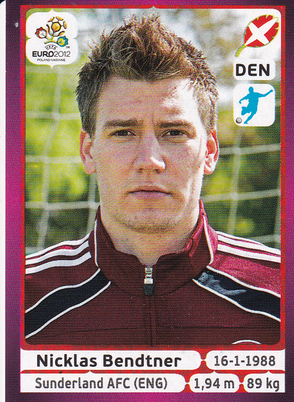 Nicklas Bendtner - Dänemark - Panini EM 2012 - Basis Bild - Nr. 219