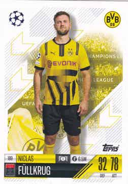Niclas Füllkrug - Borussia Dortmund - Topps Champions League 2024 - Basis Karte - Nr. 189