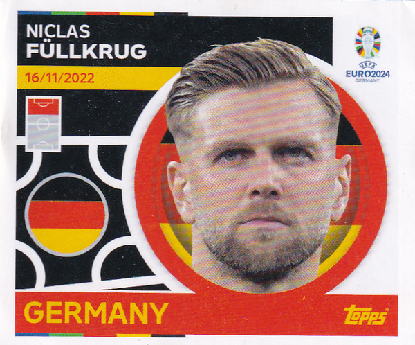 Niclas Füllkrug - Deutschland - Topps EM 2024 - Basis Bild - Nr. GER 17