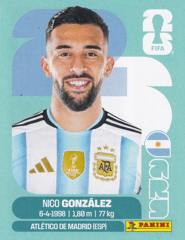 Nico Gonzalez - Argentinien - Panini WM 2026 - Basis Bild - ARG16