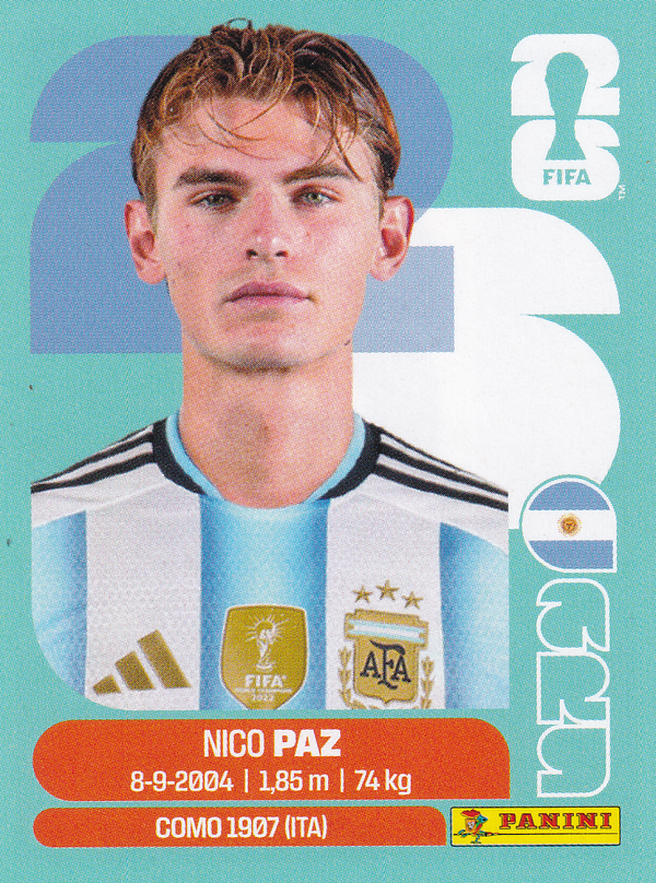 Nico Paz - Argentinien - Panini WM 2026 - Basis Bild - ARG14