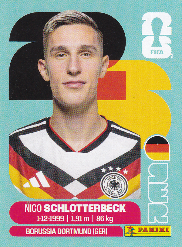 Nico Schlotterbeck - Deutschland - Panini WM 2026 - Basis Bild - GER 5