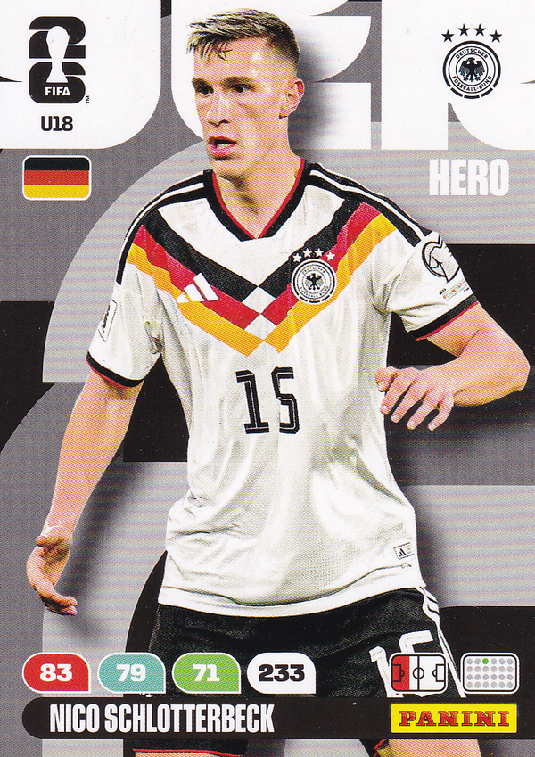 Nico Schlotterbeck - Deutschland - Panini WM 2026 - Hero - Update - Nr. U18
