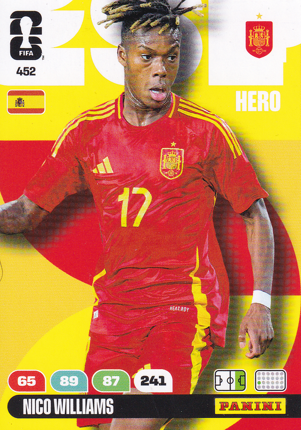 Nico Williams - Spanien - Panini WM 2026 - Hero - Nr. 452