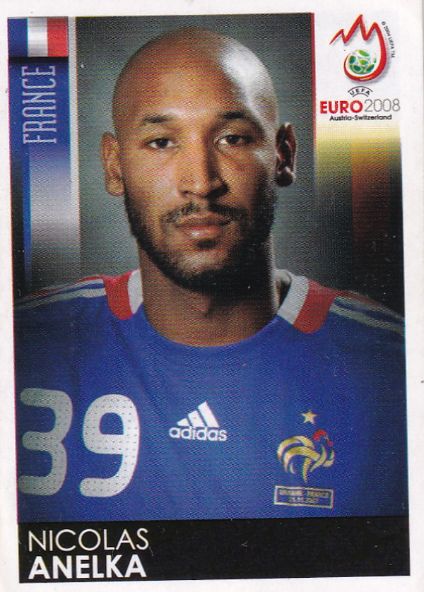 Nicolas Anelka - Frankreich - Panini EM 2008 - Basis Bild - Nr. 356