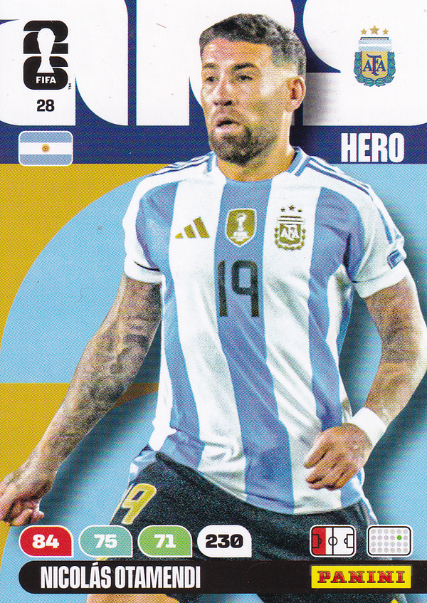 Nicolas Otamendi - Argentinien - Panini WM 2026 - Hero - Nr. 28
